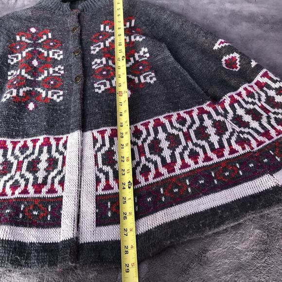 VTG 70s Sturbridge by Roosevelt Knit Cape Poncho Womens Size M/L Aztec Kachina - Picture 7 of 13